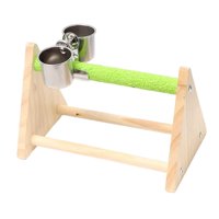Ioensy - Parrot Playstand W/ Food Cup Ejercicio Centros De Actividad Para Macaw Finch Budgie