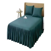 Genérico - Faldon De Cama Sin Funda 2 Plazas Verde