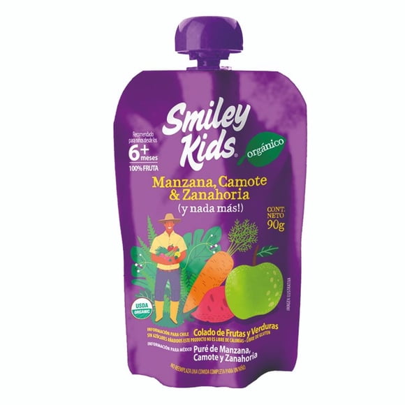 Colado Orgánico Manzana Camote Zanahoria Gluten Free, 90 gr
