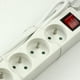 thumbnail image 3 of Regleta con interruptor de red de 2 m, 4 enchufes, cable alargador de 220 V, regleta de calidad con seguridad para niños, color blanco., 3 of 5