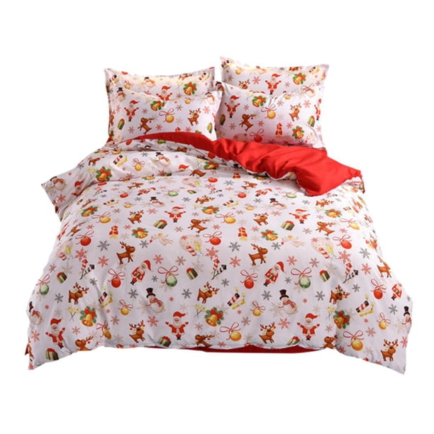 Funda nórdica impresa en 3D de Navidad Funda de almohada Suministros de ropa de cama 228 x 228 cm