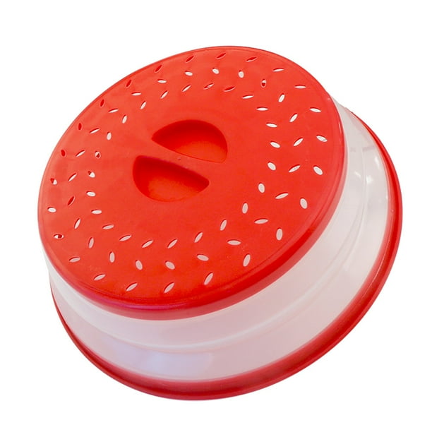 1 Pc Collapsible Microwave Splash Guard, Round Ventilated Collapsible Microwave Food Cover With Easy Grip Handle, Food Filter Dishwasher Safe, Meal Prep Gadgets, Kitchen Tools