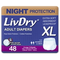 Ropa Interior De Protección Nocturna Livdry Xl Talla 48 Unidades