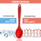 thumbnail image 3 of Juego de 4 cucharas ranuradas y mezcladoras de silicona antiadherentes, cucharas ranuradas grandes de silicona para servir, cucharas antiadherentes resistentes al calor para cocinar, hornear, remover, 3 of 7