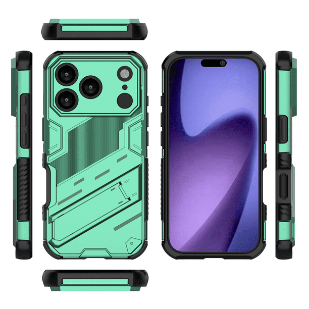 Funda GANGXUN Antigolpes para iPhone 17 Pro con Soporte Invisible, Antihuellas y Protección Completa