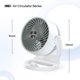 thumbnail image 5 of Ventilador circulador de aire de mesa Dreo para dormitorio de 30 cm, 3 velocidades, 70 m³/h, 5 of 5