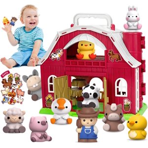 Juguete Aigybobo De Farm Animals Big Barn Para 1 A 3 Años Con Figuras