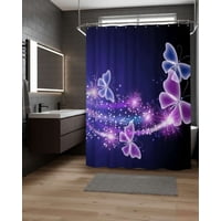 Mylhogar - Cortina De Baño Tela Género + Forro Impermeable