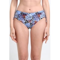 Samia - Bikini Calzón Ajustable Caderas Estampado Azul L
