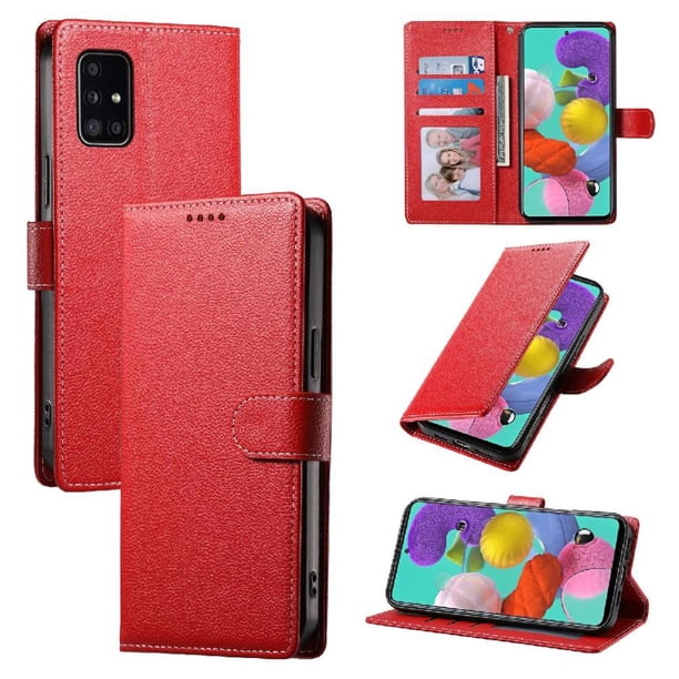 Funda para FOXDOCK Samsung Galaxy A51 4G– Cuero Premium, 3 ranuras para tarjetas, Protección contra impactos
