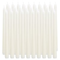 Qinxiang - Velas Cónicas, Color Marfil, Color Marfil, 25 Cm, Sin Olor, 30 Unidades
