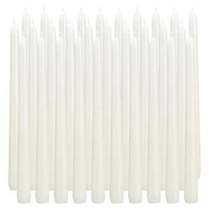 Qinxiang - Velas Cónicas, Color Marfil, Color Marfil, 25 Cm, Sin Olor, 30 Unidades
