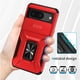 thumbnail image 3 of Funda Armada para Google Pixel 8 con Tapa Deslizante y Soporte Magnético Giratorio Rojo, 3 of 5