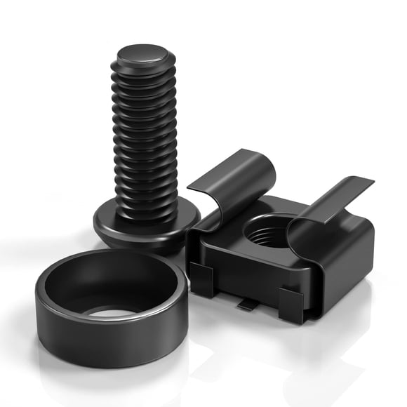 Tuercas, tornillos y arandelas para montaje en bastidor M6 x 16 mm, paquete de 50