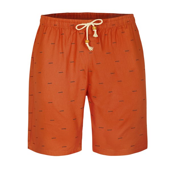 INSPIRE CHIC Pantalones Cortos para Hombre Cintura con Cordón Patrón de Peces Playa Verano Pantalones Cortos de Tabla 32 Naranja