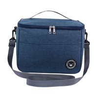 Magideal - Bolsa De Almuerzo Térmica Aislada Portátil Impermeable De Gran Capacidad Tela Oxford Aislamiento Tote Para Picnic Pesca Vacaciones Adultos Azul Oscuro