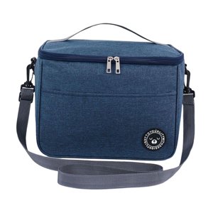 Magideal - Bolsa De Almuerzo Térmica Aislada Portátil Impermeable De Gran Capacidad Tela Oxford Aislamiento Tote Para Picnic Pesca Vacaciones Adultos Azul Oscuro