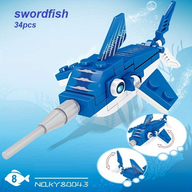 Lovely Sea Animals Building Blocks Toys Early Educational Toy For Kids Christmas Gift