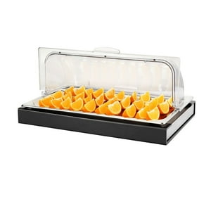 Sunnex - Exhibidor Buffet Frio C/Tapa Roll Inserto Acero Gn 1/1X2 Cm