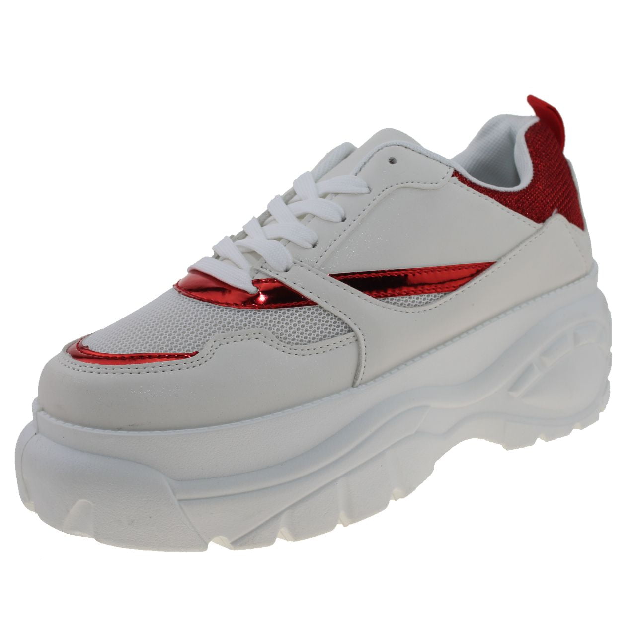 Zapatilla Terraplen Blanco/rojo Vía Franca