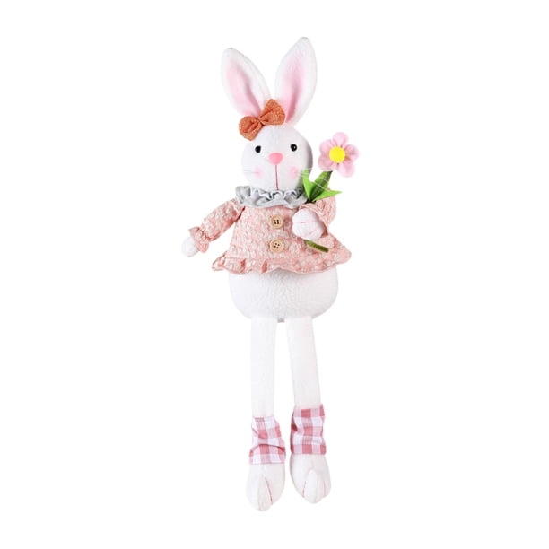 Conejo De Pascua De Peluche, Animal Decorativo De Peluche, Encantador Para Oficina, Cama, Dormitorio, Ropa Rosa