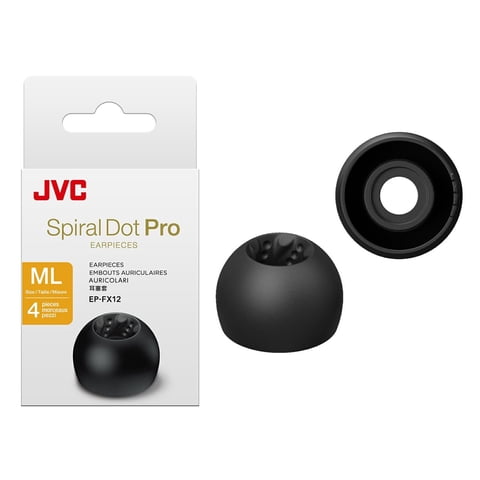 Almohadillas Jvc Epfx12 Spiral Dot Pro, 2 Juegos (4) Tamaños