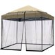 thumbnail image 1 of Malla mosquitera para sombrilla de patio Tiimmgaal 10x10 pies, negra, 1 of 6