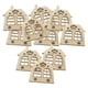 thumbnail image 3 of 10x Rebanadas De Madera Navideñas Con Cuerda Casa De Recortes De Madera Sin Terminar Hecha A Mano En Blanco, 3 of 5