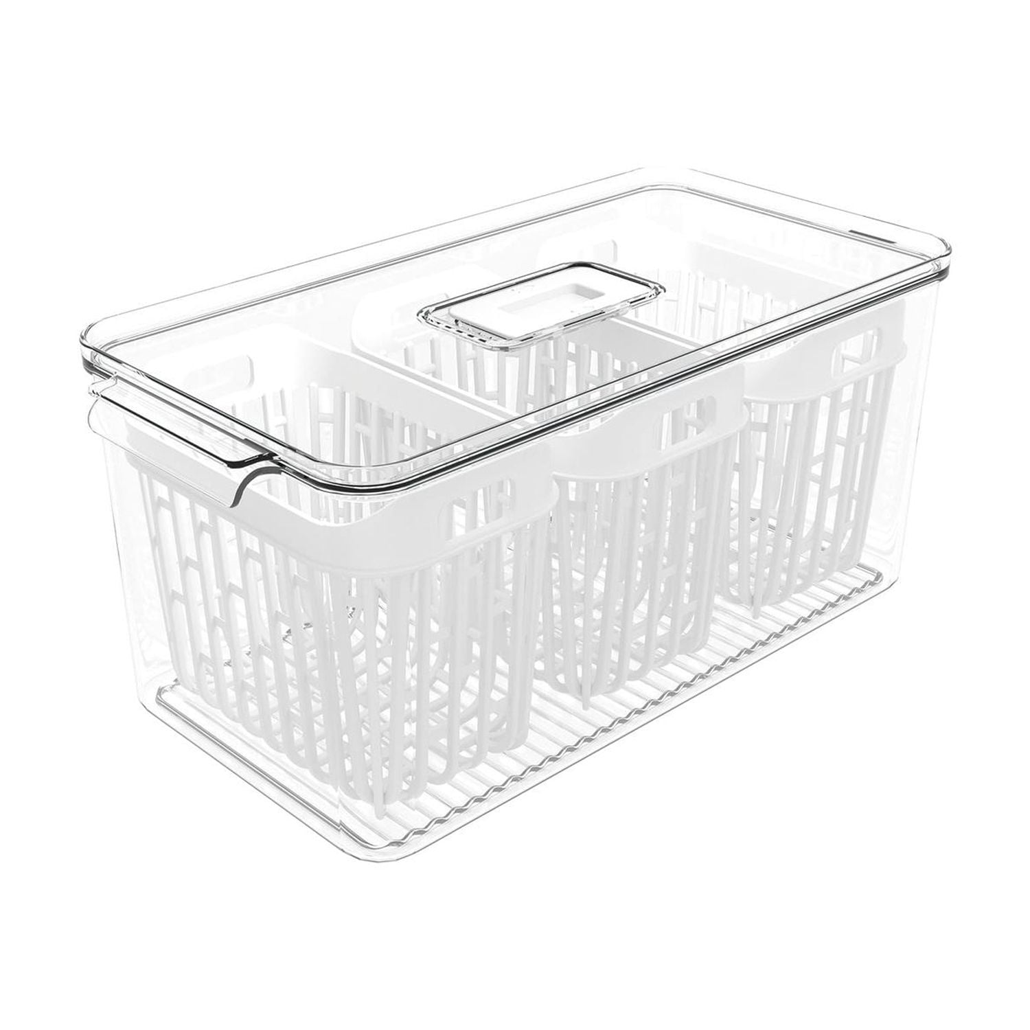 Coza - Organizador De Refrigerador Dry 6 L Con 3 Cestas Blanco