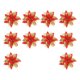 thumbnail image 1 of 10x Poinsettia Artificial Fiesta De Boda Flor Falsa Brillo Poinsettia Rojo, 1 of 5