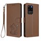 thumbnail image 1 of Funda Volteable con Diseño de Gato para Samsung Galaxy S20 Ultra, Marrón, 1 of 6