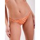 thumbnail image 1 of Bottom de Bikini Daikiri Mujer Calzón Fruncido Costados Flores Naranjo Rojo Protección UV50+, 1 of 3