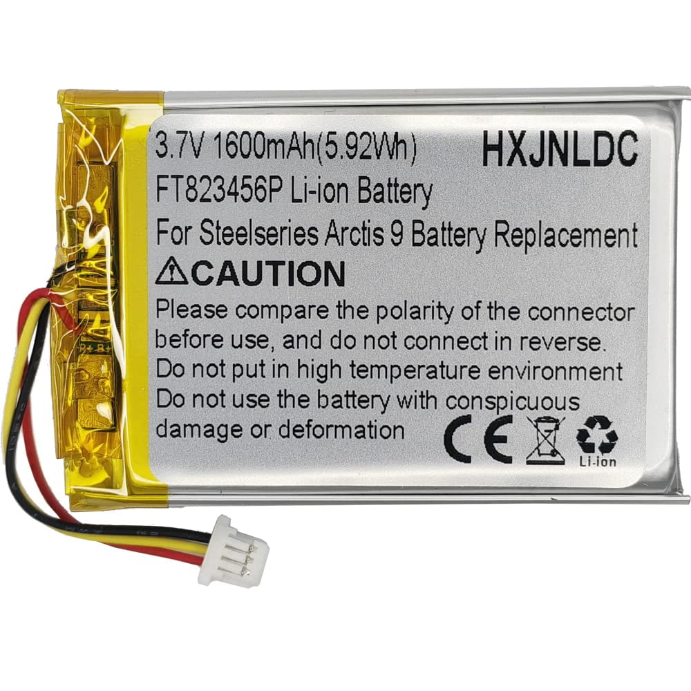 Hxjnldc - Batería Recargable De Polímero De Litio 1600 Mah 3,7 V Para Arctis 9