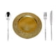 thumbnail image 3 of Set 3 Plato Decorativo Plastic Martillado Comedor Cocina Lau, 3 of 3