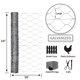 thumbnail image 2 of Esgrima para jardín, artesanía, acero galvanizado, 36 cm de alto x 15 m de largo, 2 of 5