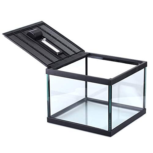 Caja de cristal para terrario para mascotas pequeñas, reptiles y anfibios