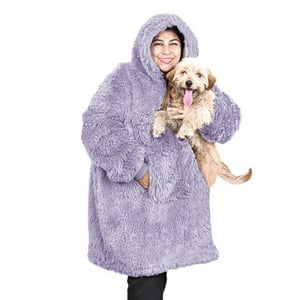Manta Felpuda Hoodie Sherpy – Doral Lila