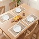 thumbnail image 3 of Juego de 6 Manteles Individuales de Estilo Rústico para Decoración de Mesa de Comedor Interior y Exterior de Yute Blanco 45x30cm, 3 of 6