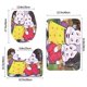 thumbnail image 3 of Max y Ruby Juego de 3 alfombras de baño de coral fleece: tapete de baño + alfombra de inodoro en forma de U + funda de tapa de inodoro en forma de O, 3 of 6
