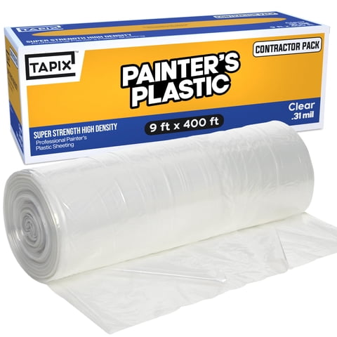 Tapix - Lámina Plástica Para Pintores, 400 M X 2,7 M, Alta Densidad