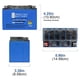 thumbnail image 2 of Batería Mighty Max YTX9-BS de gel 12 V 8 AH para Honda EU3000, 2 of 7
