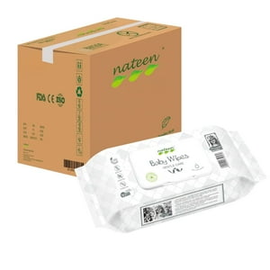 Nateen - Toallas Humedas Bebe Caja (12 Paquetes/80Un)