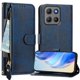 thumbnail image 2 of Funda Billetera Cremallera para Motorola Moto G17 con Porta Tarjetas, Soporte y Correa Azul, 2 of 5