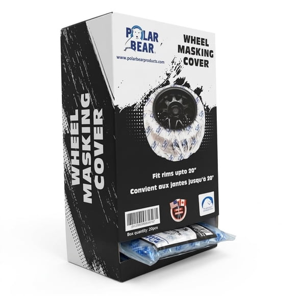 Cubierta enmascaradora para rueda Polar Bear para pintar rines de 13-20 in
