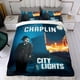 thumbnail image 4 of Luces de la Ciudad Conjunto de sábanas temático, trío de piezas, cómodo y amigable con la piel, diseño único, regalo de decoración para el hogar para familiares, amigos y fans,173cm *218cm, 4 of 6