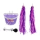 thumbnail image 3 of Niños Niñas Bicicleta Cesta Delantera Niñas Scooter Bicicleta Manillar Hooter Streamer Morado, 3 of 5