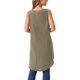thumbnail image 3 of INSPIRE CHIC Blusa sin mangas para mujer con cuello redondo, dobladillo asimétrico, ajuste holgado, túnica casual de alto bajo, verde oliva oscuro L, 3 of 5
