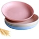 thumbnail image 1 of Paquete de 4 platos de paja de trigo livianos, biodegradables, irrompibles, de 2,3 m, aptos para lavavajillas y microondas, sin BPA., 1 of 8