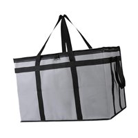 Magideal - Bolsa Aislada Para Entrega De Alimentos, Bolsa De Compras Para Comestibles, Entrega De Comida Para Llevar, Práctica Bolsa Comercial Grande Para Cateri Gris Negro