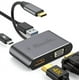 thumbnail image 1 of Hub Adaptador 4 en 1 Type-C a HDMI 4K + VGA + USB 3.0+ USB C, 1 of 4